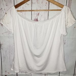 Old Navy Off the Shoulder Top w/ Filagree Sleeves